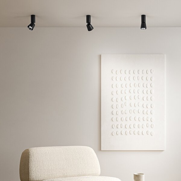 Plafoniera Moderna Kone Metallo Nero Led 10W 3000K Ip20