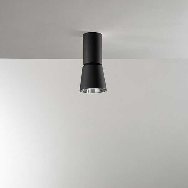 Plafoniera Moderna Kone Metallo Nero Led 10W 3000K Ip20