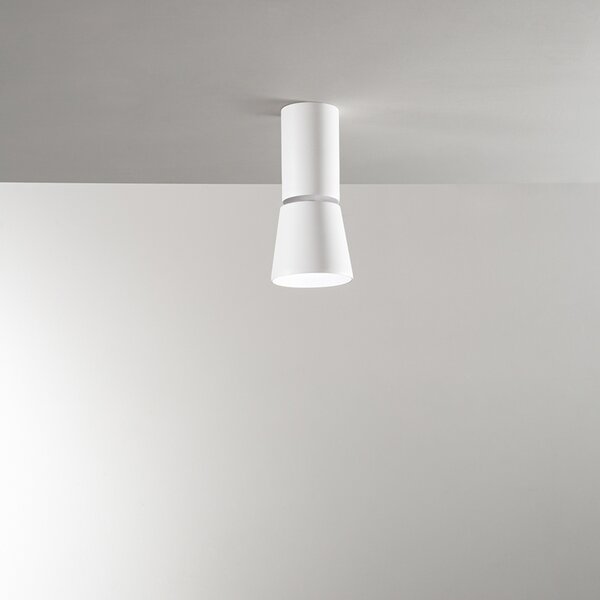 Plafoniera Moderna Kone Metallo Bianco Led 10W 3000K Ip20