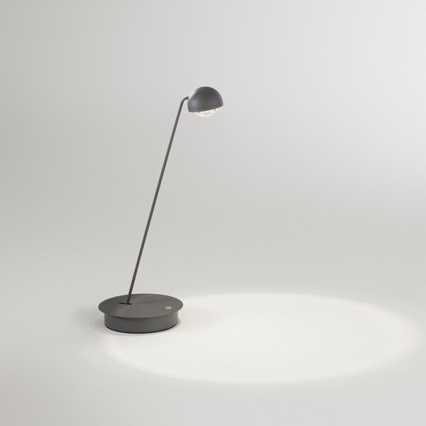 Lampada Da Tavolo Moderna Lyra Metallo Antracite Led 7W Dimmerabile Ip20