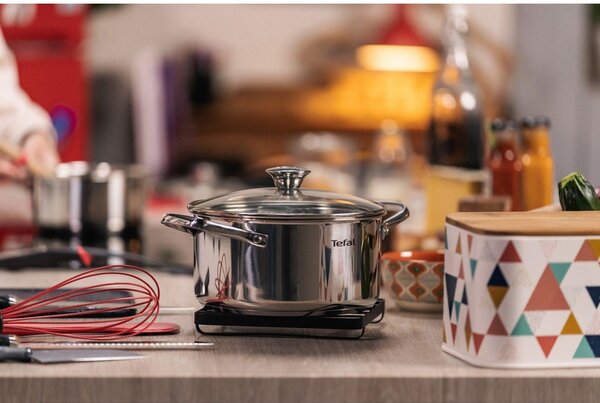 Pentola in acciaio inox con coperchio per induzione Cook Eat - Tefal