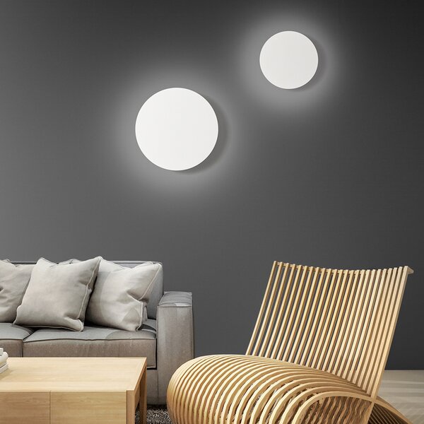 Plafoniera Moderna Nebula Metallo Bianco Led 15W Dimmerabile Ip20 D35