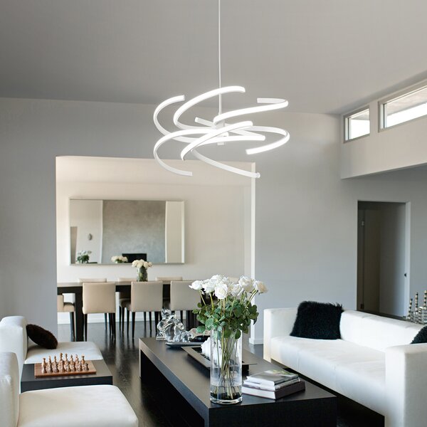 Sospensione Moderna Nest Metallo Bianco Led 60W Dimmerabile Ip20