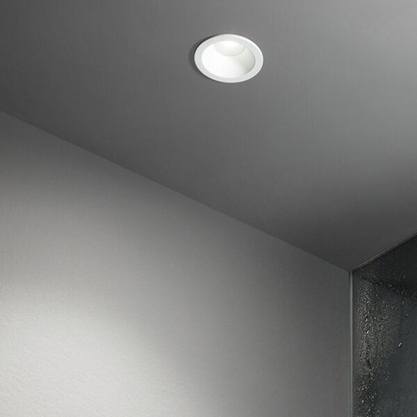 Faretto Incasso Moderno Oasis Metallo Bianco 1 Luce Gu10 Ip20 D9