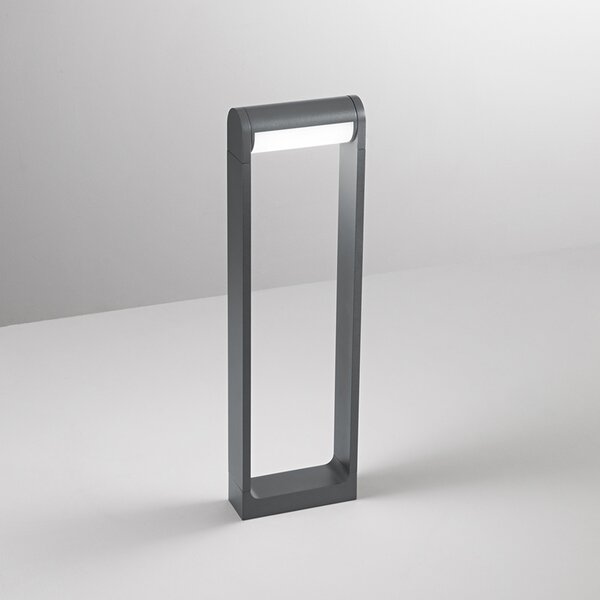Paletto Esterno Moderno Orienta Alluminio Antracite Led 12W 3000K Ip65