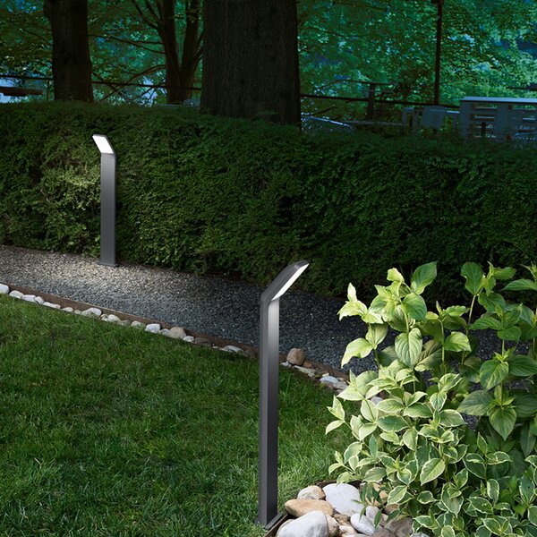 Paletto Esterno Moderno Path Alluminio Antracite Led 12W 3000K Ip65