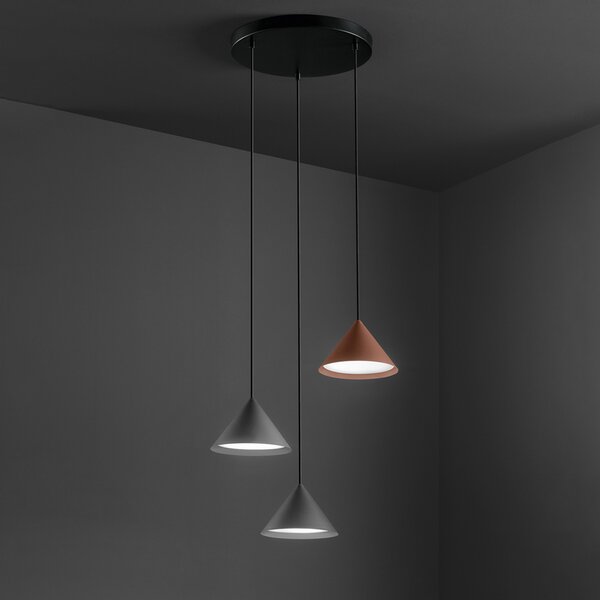 Sospensione Minimal Peak Metallo Terracotta Led 12W 3000K Ip20