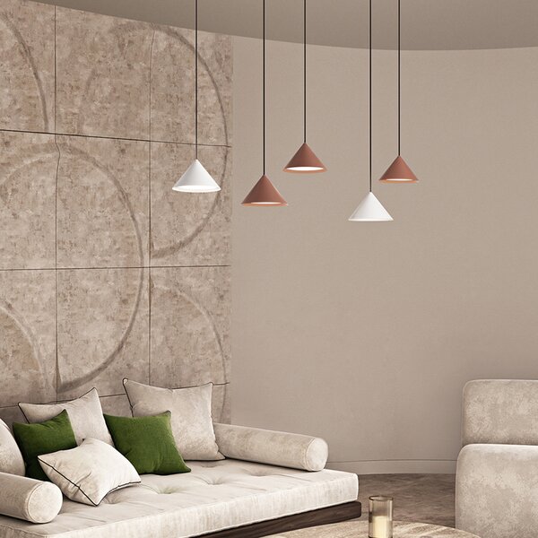 Sospensione Minimal Peak Metallo Terracotta Led 12W 3000K Ip20