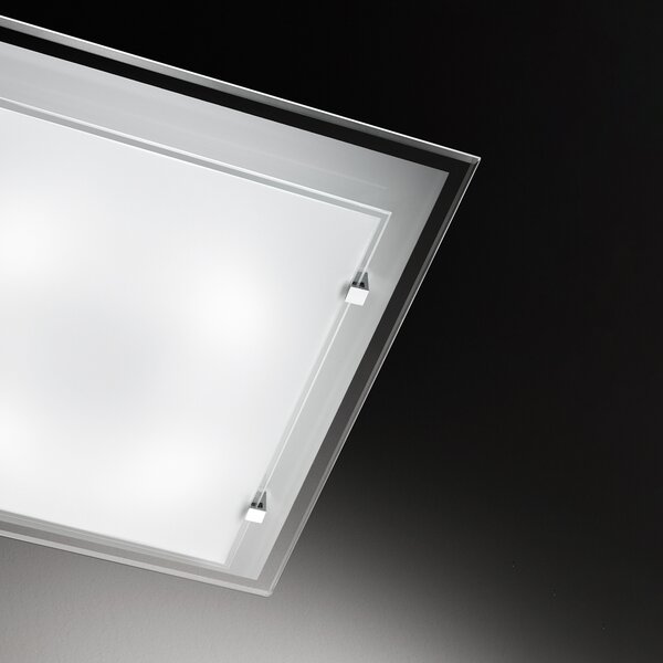 Plafoniera Moderna Plain Vetro Bianco Led 40W Dimmerabile Ip20