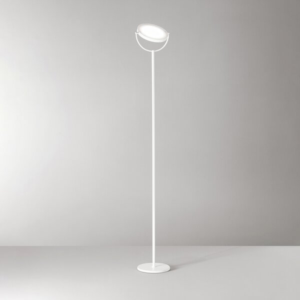 Piantana Moderna Plato Metallo Bianco Led 30W Dimmerabile Ip20