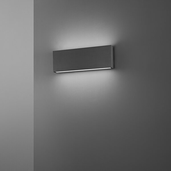 Applique Moderna Pocket Alluminio Antracite Led 24W Dimmerabile Ip65