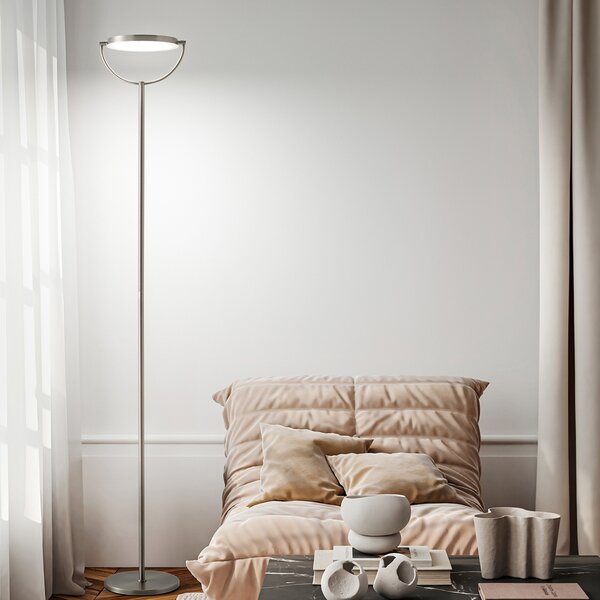 Piantana Moderna Plato Metallo Grigio Led 30W Dimmerabile Ip20