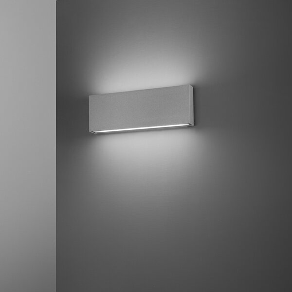 Applique Moderna Pocket Alluminio Grigio Led 24W Dimmerabile Ip65