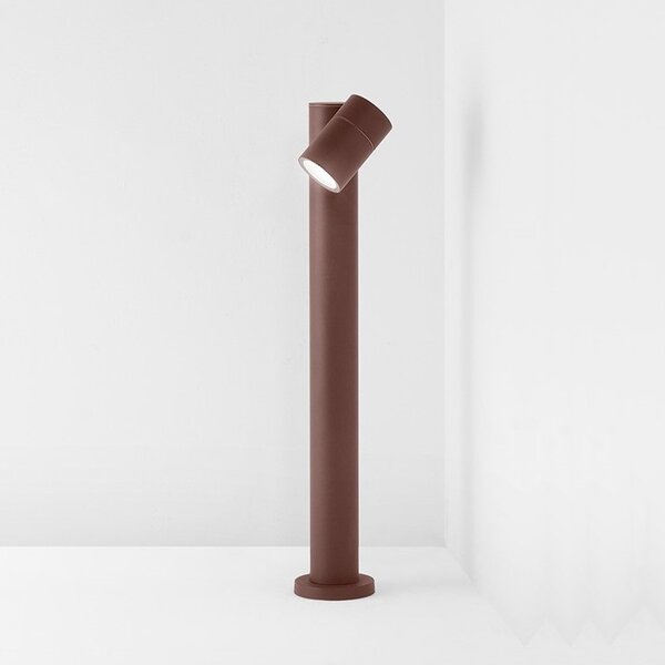 Paletto Esterno Contemporaneo Pull Alluminio Corten 1 Gu10 Ip65