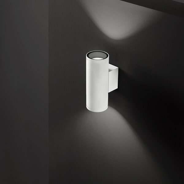 Applique Esterno Moderna Quarondo Alluminio Bianco 2 Gu10 Ip65