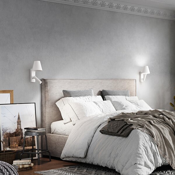 Applique Moderna Reverse Metallo Bianco Led 6W 3000K Ip20