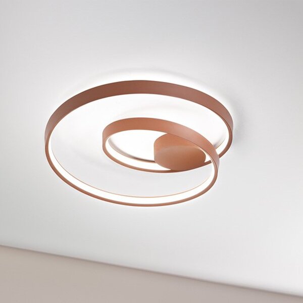 Plafoniera Moderna Ritmo Metallo Cannella Led 55W Dimmerabile Ip20