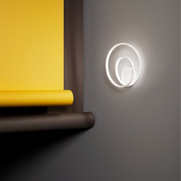 Applique Moderna Ritmo Metallo Bianco Led 28W Dimmerabile Ip20