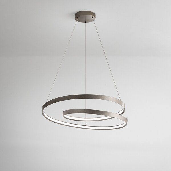Sospensione Moderna Ritmo Metallo Grigio Led 70W Dimmerabile Ip20