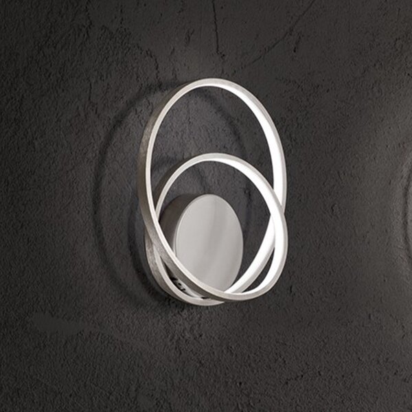 Applique Moderna Ritmo Metallo Grigio Led 28W Dimmerabile Ip20