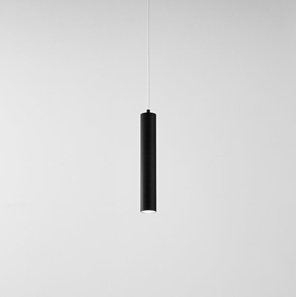 Sospensione Minimal Shot Metallo Nero 1 Luce Gu10 Ip20
