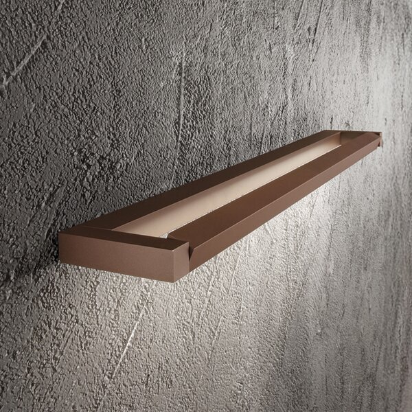 Applique Moderna Slim Metallo Marrone Led 18W Dimmerabile Ip20
