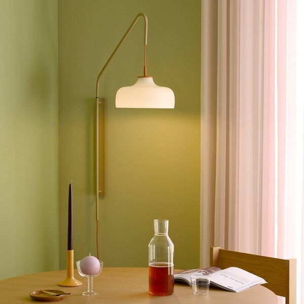 Hübsch Applique da parete Current, Crema / Ambra, Soggiorno / Sala da pranzo, Vetro, Moderno, Applique