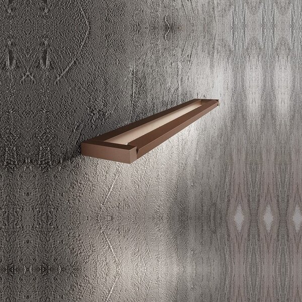 Applique Moderna Slim Metallo Marrone Led 12W Dimmerabile Ip20