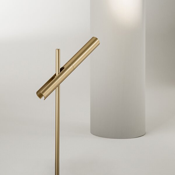 Lampada Da Tavolo Moderna Sniper Metallo Oro Led 6W Dimmerabile Ip20