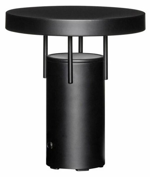 Hübsch HÜBSCH lampada LED da tavolo a ricarica BringMe Mini, nero opaco, 20 cm dimmerabile, Nero, Metallo, Moderno