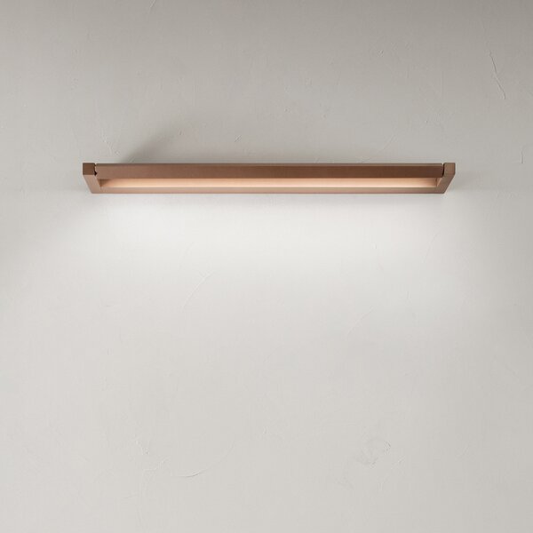 Applique Moderna Slim Metallo Marrone Led 24W Dimmerabile Ip20