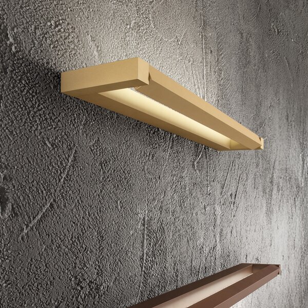 Applique Moderna Slim Metallo Oro Led 18W Dimmerabile Ip20