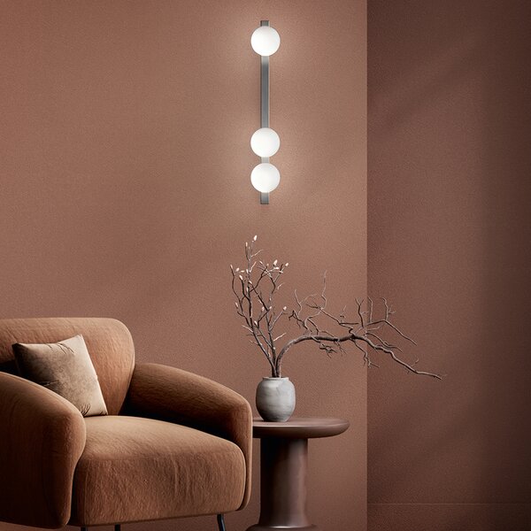 Plafoniera Minimal Snooky Metallo Grigio 3 Luci G9 Ip20