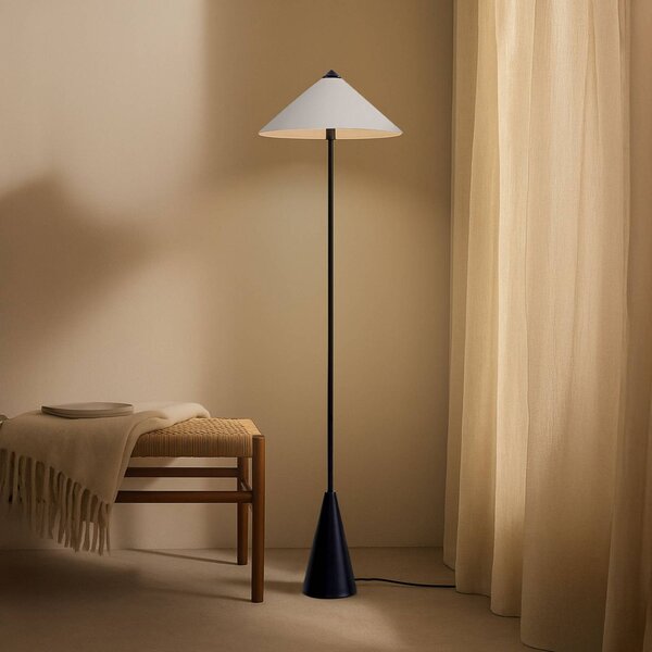 Lampada da terra Norvik Lindby, Nero, Soggiorno / Sala da pranzo, Metallo, Moderno, Lampada da terra