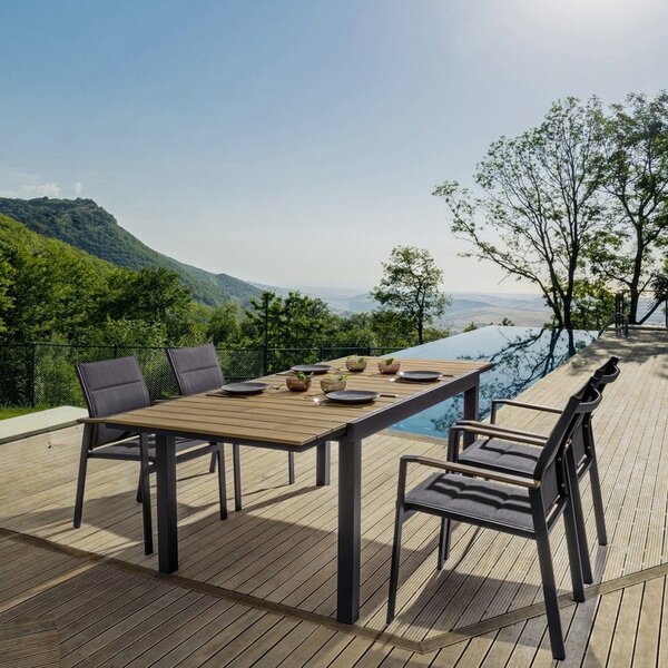 Tavolo da pranzo da giardino in alluminio 90x140 cm Elias – Bizzotto