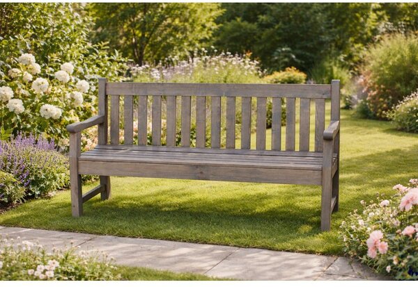 Panchina da giardino in legno grigio London - Rojaplast