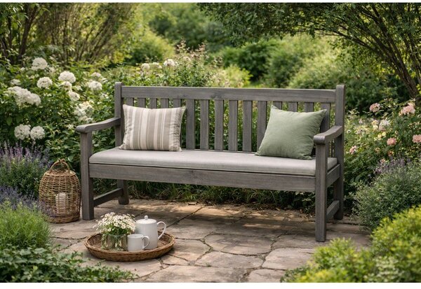 Panchina da giardino in legno grigio London - Rojaplast