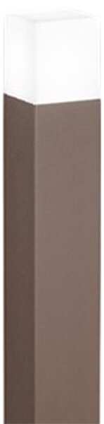 Paletto Esterno Moderno Tower Alluminio Corten 1 Luce E27 Ip54 H60