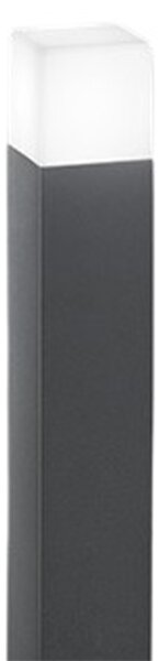 Paletto Esterno Moderno Tower Alluminio Antracite 1 Luce E27 Ip54 H60