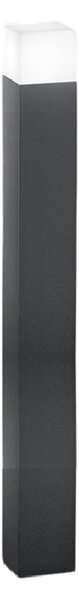Paletto Esterno Moderno Tower Alluminio Antracite 1 Luce E27 Ip54 H90