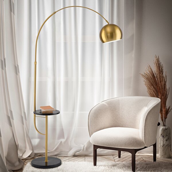 Piantana Contemporanea Tableau Metallo Ottone 1 Luce E27 Ip20
