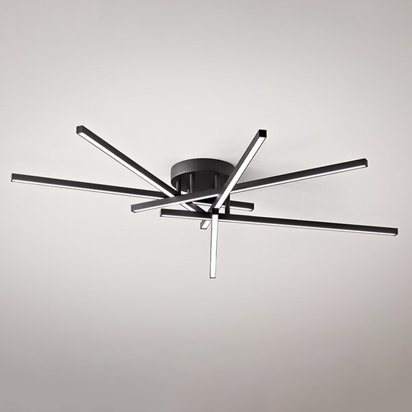 Plafoniera Moderna Syncro Alluminio Nero Led 70W Dimmerabile Ip20