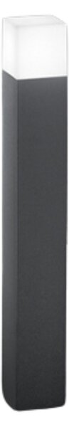 Paletto Esterno Moderno Tower Alluminio Grigio 1 Luce E27 Ip54 H90