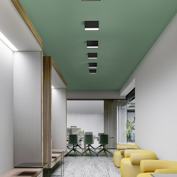 Plafoniera Moderna Tric Metallo Nero Led 20W 3000K Ip20