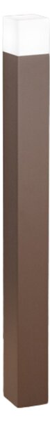 Paletto Esterno Moderno Tower Alluminio Corten 1 Luce E27 Ip54 H90