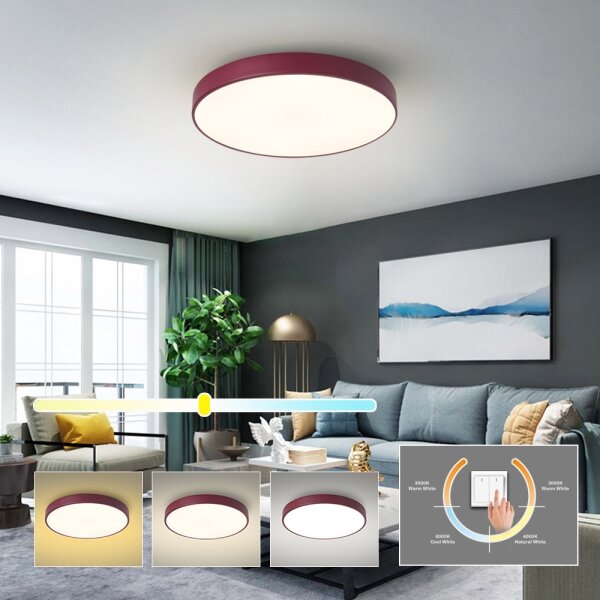 Brilagi - Plafoniera LED POOL LED/60W/230V 3000/4000/6000K 50 cm bordeaux