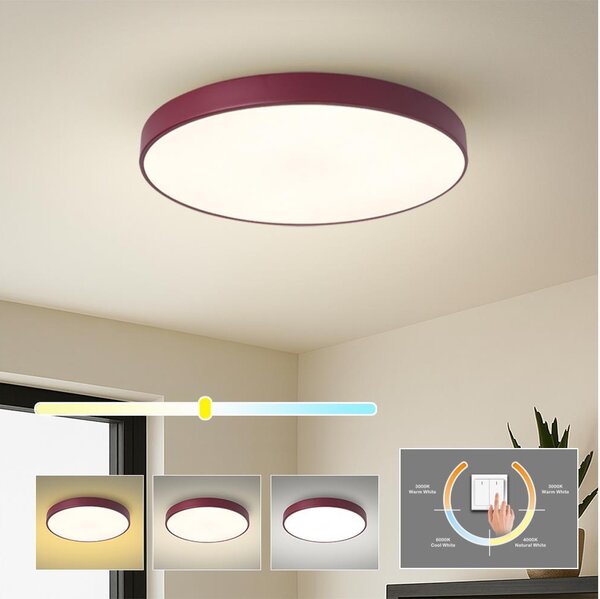 Brilagi - Plafoniera LED POOL LED/60W/230V 3000/4000/6000K 50 cm bordeaux