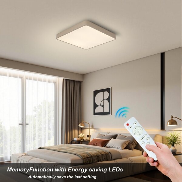 Brilagi-LED Plafoniera dimmerabile POOL LED/36W/230V 3000-6000K 40x40 cm beige + telecomando