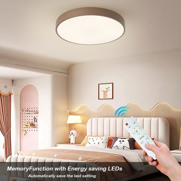Brilagi - Plafoniera LED dimmerabile POOL LED/60W/230V 3000-6000K 50 cm marrone + telecomando