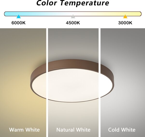 Brilagi - Plafoniera LED POOL LED/60W/230V 3000/4000/6000K 50 cm marrone